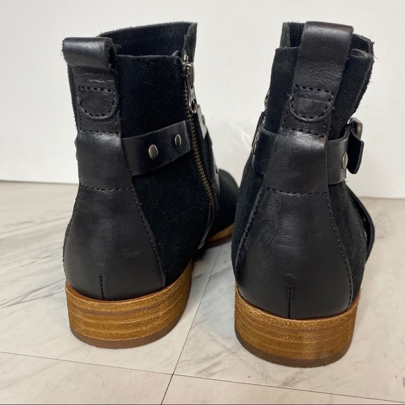 New! Kork Ease Kenai Black Buckle Suede Booties 8M - Picture 4 of 14